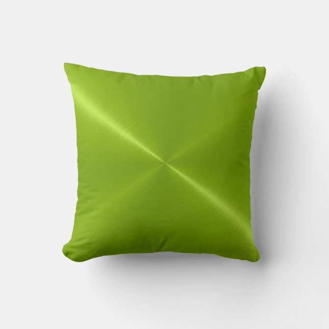 Coussin Aspect métallique en acier inoxydable vert métalli (Recto)