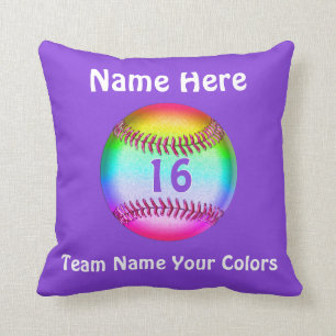 Coussin Assez carreaux de base-ball personnalisés par