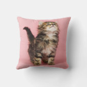 Coussin Assez dans le chaton rose (Verso)
