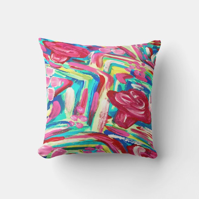 Coussin assez rose de patio (Recto)