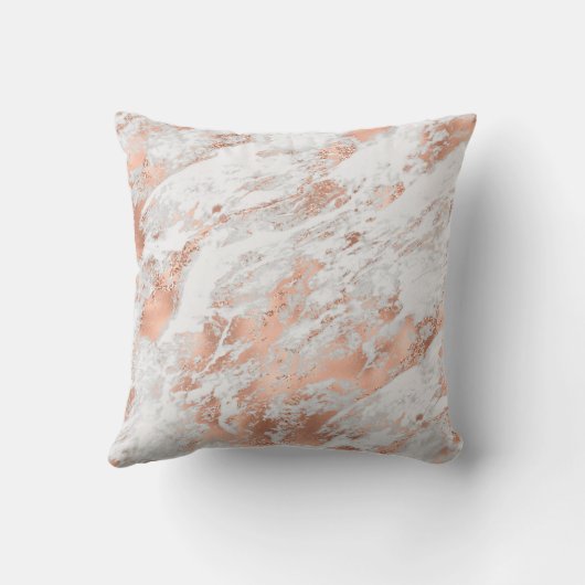 Coussin Assez Rose Or Blanc Marbre Pailleté (Verso)