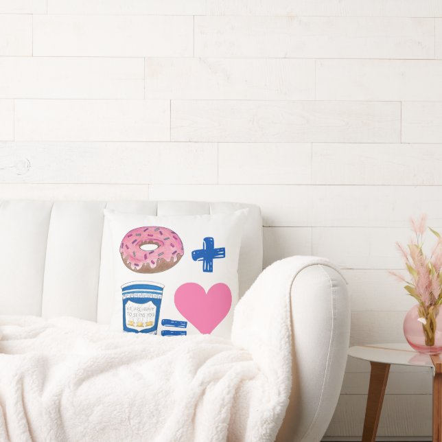 Coussin Assiette classique + Café = Coeur d'amour (Canapé)