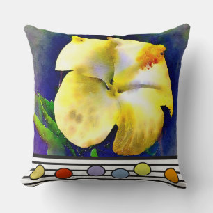 Coussin Assiette réversible Hibiscus