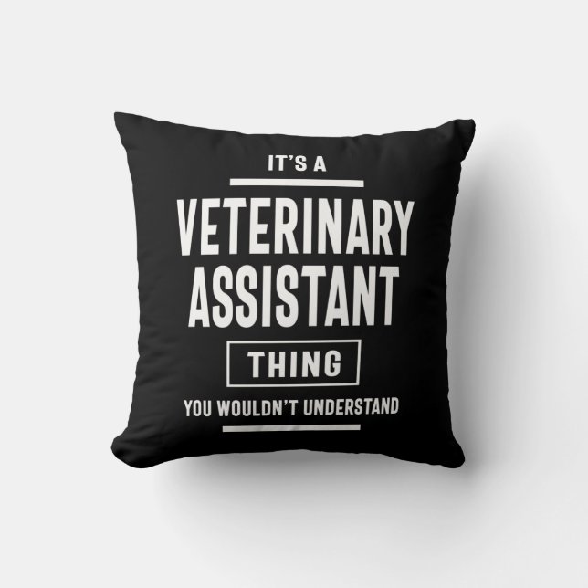 Coussin Assistant vétérinaire Titre du travail Cadeau (Recto)