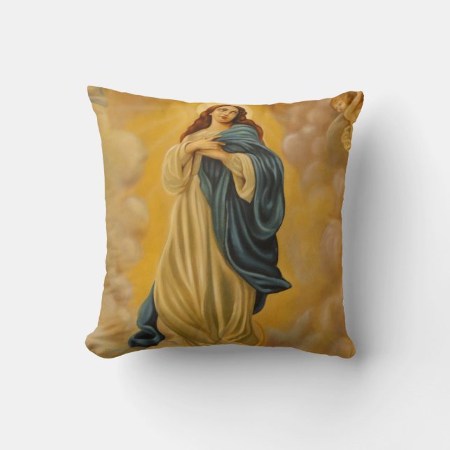 Coussin Assomption de la Sainte Vierge Marie Catholique (Recto)