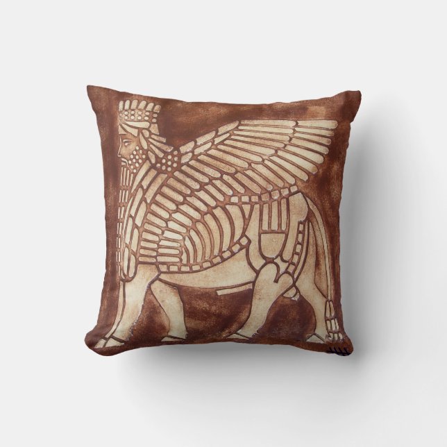 Coussin Assyrien Lamassu (Recto)