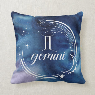 Coussin Astrologie des aquarelles - Gemini