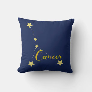 Coussin Astrologie du cancer avec constellation d'étoiles