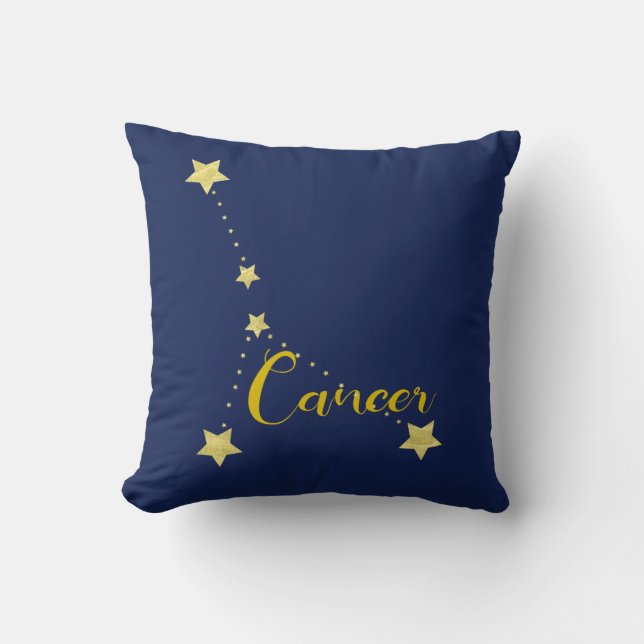 Coussin Astrologie du cancer avec constellation d'étoiles (Recto)