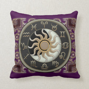 Coussin Astrologie Sun et lune