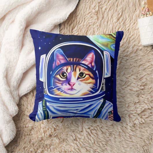 Coussin Astronaut de chat dans l'espace (Couverture)