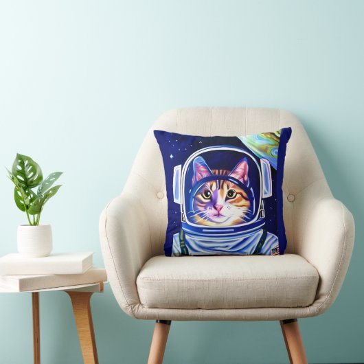 Coussin Astronaut de chat dans l'espace (Chaise)