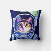 Coussin Astronaut de chat dans l'espace (Verso)