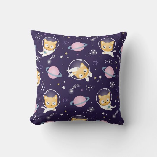 Coussin Astronaut de chat mou (Recto)