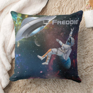 Coussin Astronaut personnalisé et soucoupe volante
