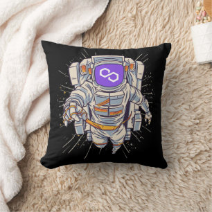 Coussin Astronaut polygone - Crypto matic