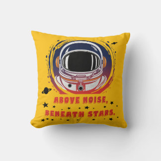 Coussin Astronaut Portrait – Cosmic Space Throw Pillow