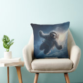 Coussin Astronaut Sloth Space Surreal Animal Personalized  (Chaise)