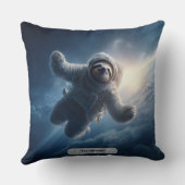 Coussin Astronaut Sloth Space Surreal Animal Personalized  (Verso)