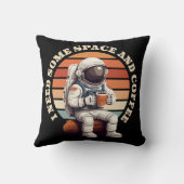 Coussin Astronaute buvant du café (Verso)