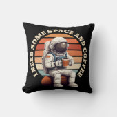 Coussin Astronaute buvant du café (Recto)