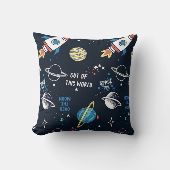 Coussin Astronaute de l'espace beau cool (Recto)
