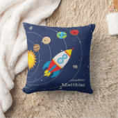 Coussin Astronaute de l'espace de Rocketship de planètes (Couverture)