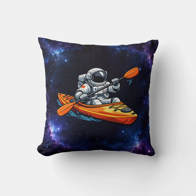 Coussin . Astronaute en kayak (Recto)