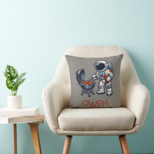Coussin Astronaute faisant griller