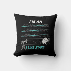 Coussin Astronomie I'm An I Like Stars Space Universe Moon