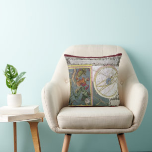 Coussin Astronomie vintage, chemin de la comète par Mattha
