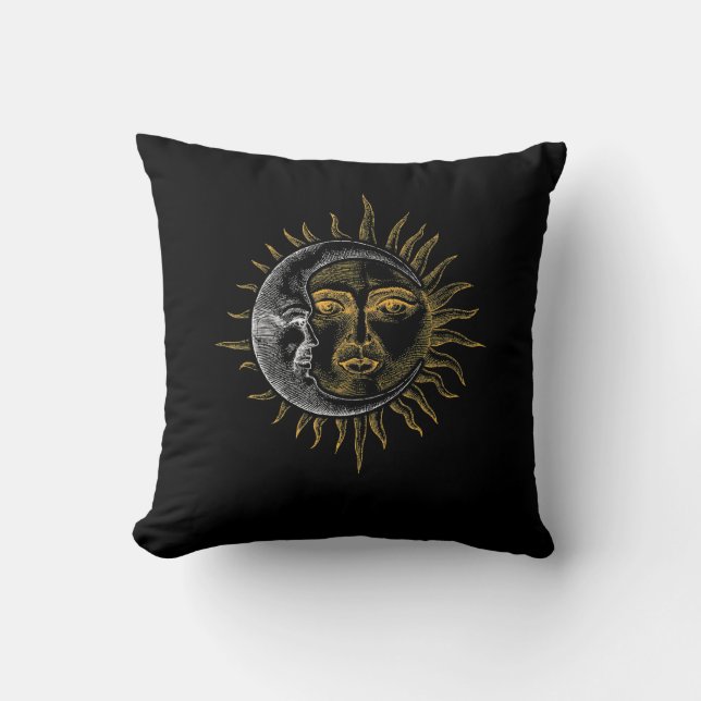 Coussin Astronomy Stars Sun Moon Planets (Recto)