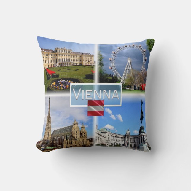 Coussin AT Vienna - Schloss Schonbrunn - Prater Fnfair - (Recto)