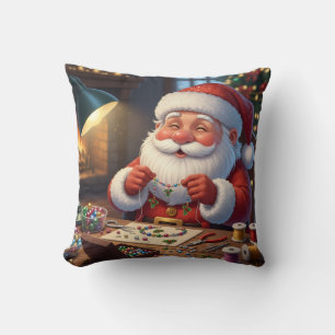 Coussin Atelier de Créateur de Bijoux de Noël Festif