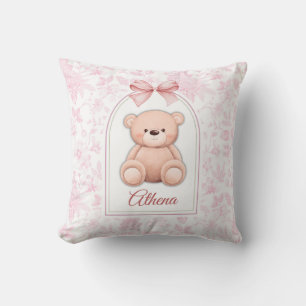 Coussin Athéna Conception personnalisée d'ours en peluch