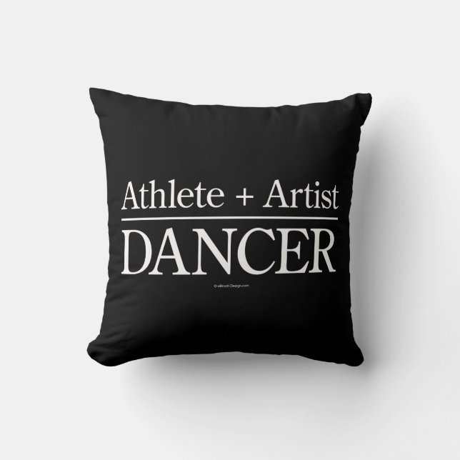 Coussin Athlète + Artiste = Danseuse Jetant l'oreiller (Recto)
