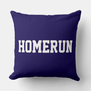 Coussin Athletic Baseball COUP DE CIRCUIT Texte Blanc Sur