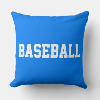 Athlétique Gras Blanc Texte BASEBALL Sur Bleu Clai