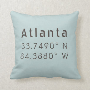 Coussin Atlanta Longitude Latitude Pillow