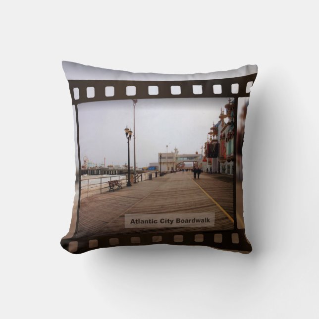 Coussin Atlantic City Beach Boardwalk sur film (Recto)