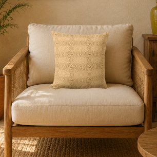 Coussin Atlas Sable Géométrique Marocain