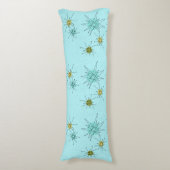 Coussin atomique bleu de corps de Starbursts des (Devant (Vertical))