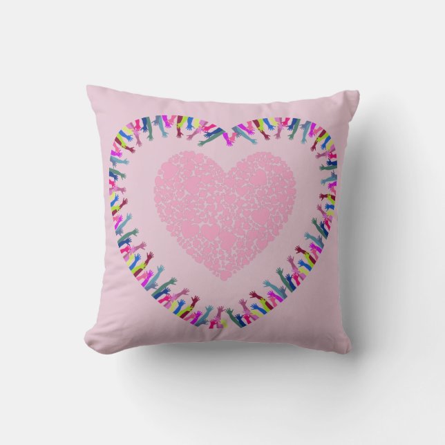 Coussin Atteindre pour l'amour (Recto)