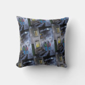 Coussin Attention à la Lune Peinture d'Alfred Fox (Recto)