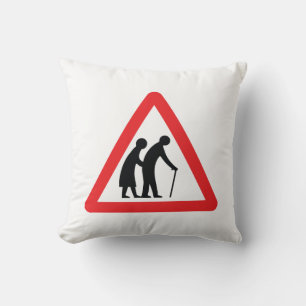 Coussin ATTENTION Personnes Âgées - Panneau de Signalisati