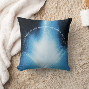 Coussin Attitude de la fontaine d'eau bleue Citation inspi