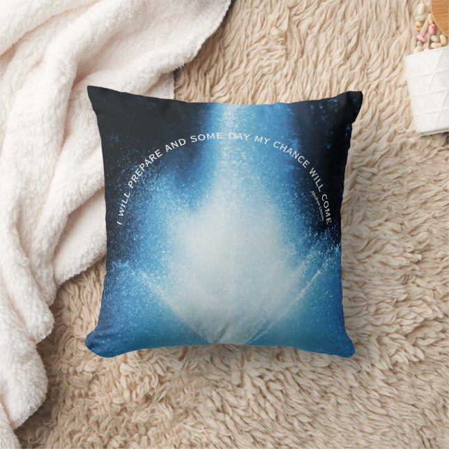 Coussin Attitude de la fontaine d'eau bleue Citation inspi (Couverture)
