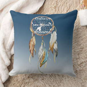 Coussin Attrape-rêve ombré bleu marine