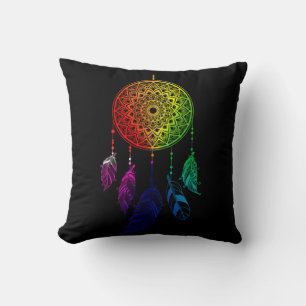 Coussin Attrape-Rêves Couleurs Arc-en-Ciel
