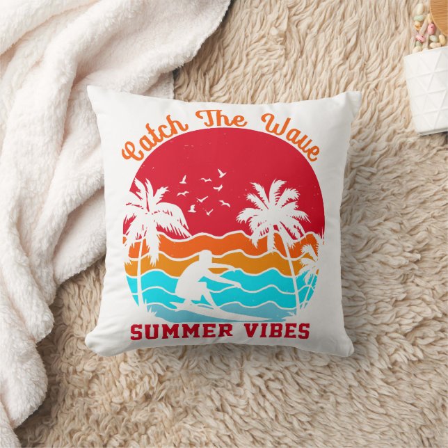 Coussin Attrapez la vague d'été (Couverture)